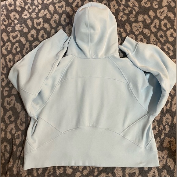 Lululemon Powder Blue Scuba Oversized Half Zip Hoodie - Picture 6 of 7